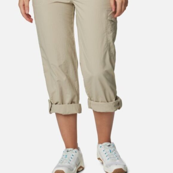 SOLD Women's Columbia PFG Roll Up Pants Pewter Green Size 6 - Picture 13 of 13